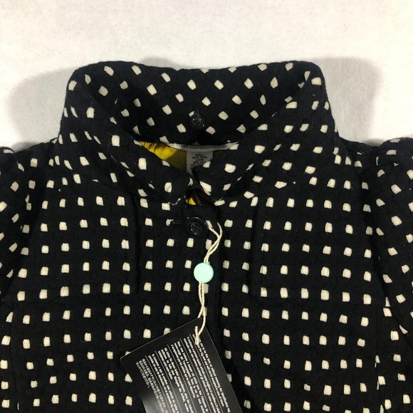 NEW Diane von Furstenberg Womens 10  Elodia Coat Jacket Black Wool #S6446377L7 - Picture 4 of 11